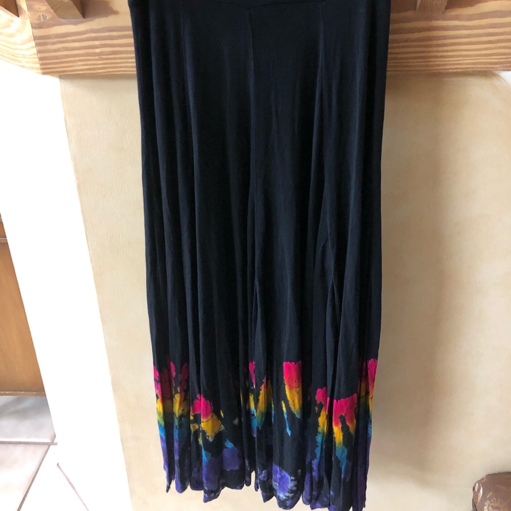 Long Tie Dye Skirt with Slits - Picture 5 of 10